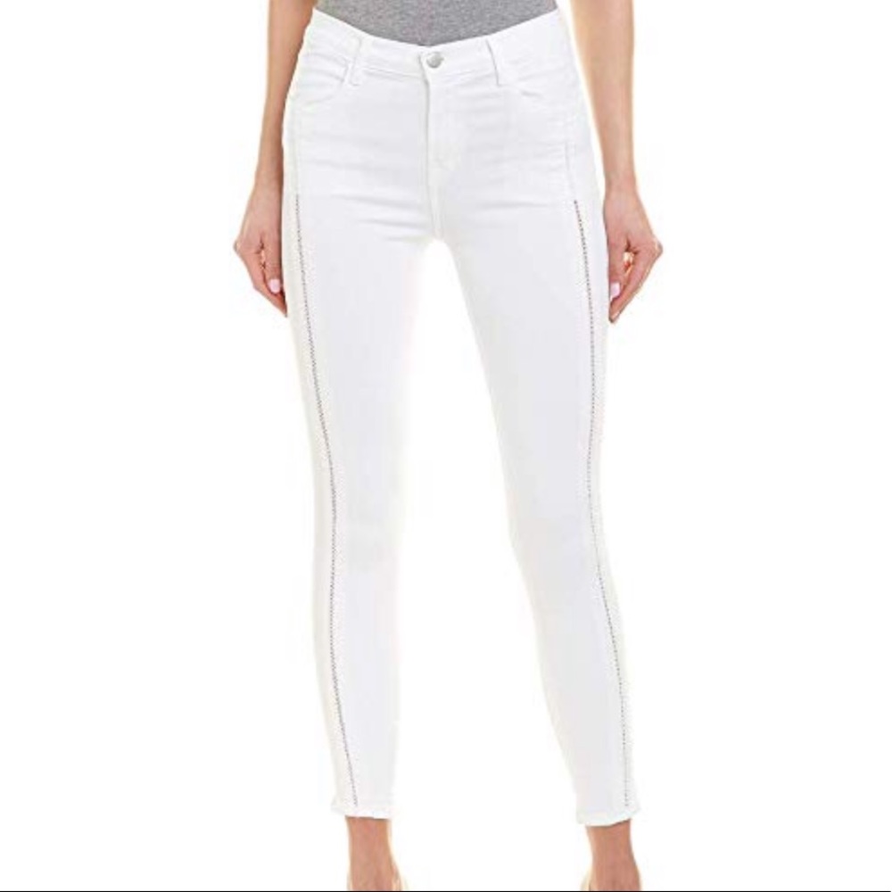 JBrand white ladder lace jeans